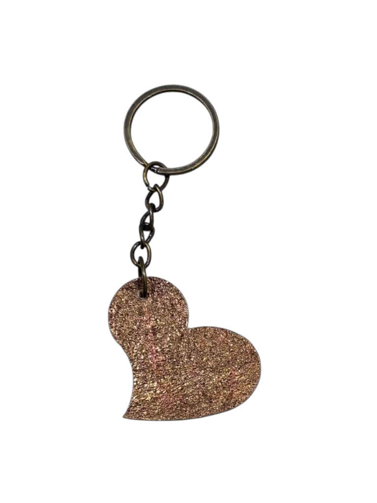 Chaveiro Heart Argola em couro legítimo