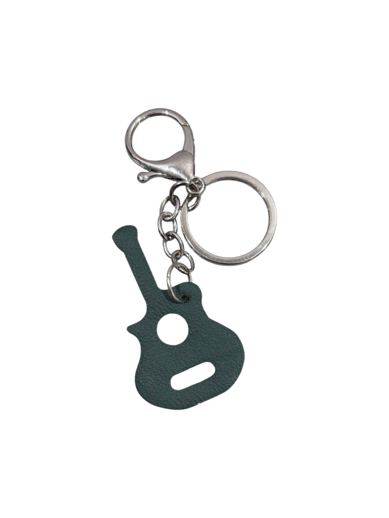 Chaveiro Guitar em couro legítimo